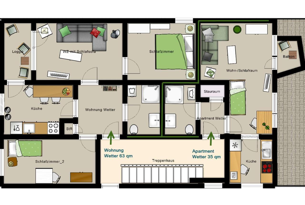 Haus Homann-Schneider, Wohnung Wetter Wetter  Kültér fotó